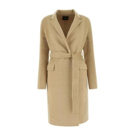Theory, Belted Coats Beige, Dames, Maat:S
