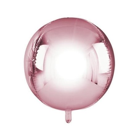 Roséguld Klotballong - Metallic Orb Balloon
