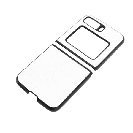 Beskyttende etui med litchimønster, ridsefast telefoncover til Moto Razr 2022 foldetelefon, hvid