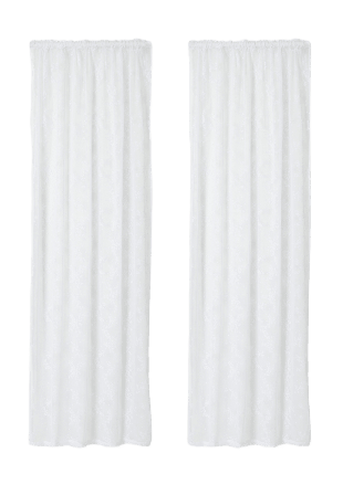 Åhléns Home Spetsgardin LACE 135x250 cm, 2-pack Gardiner Vit ONESIZE