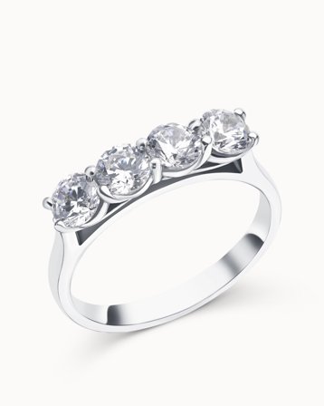 Flerstensring Elin 18K Platina 0.5 Carat - Förlovningsringar & Vigselringar hos Vanbruun