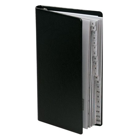 Vadderad telefonbok, alfabetiskt index, 215 x 130 mm, svart - Lyreco - Kontorsmaterial - Block och anteckningsböcker - Block övriga