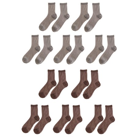 10 par tynne nylonstrømper for kvinner, korte ankelsokker, transparente