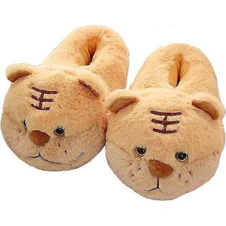 tigerWomen Tøfler Søte Griser Tøfler Tegneserie Dyre Tøfler Varme Vintertøfler Hjemme Fluffy Tøfler