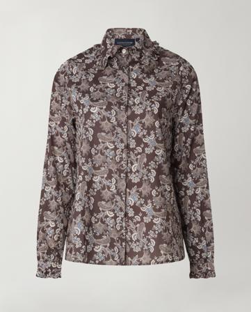 Lexington Kristin paisley ruffle blouse
