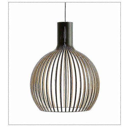 Moderni puinen riippuvalaisin olohuoneen sisustukseen, musta riippuvalaisin, puinen kattokruunu, valaisimet, musta Dia35cm