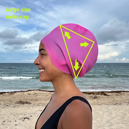 #XL Svømmehette Svømmehette for Dreadlocks Langt Hår Svømmehette Låser Svømmehette Afro Hår Svømmehette Holder Håret Utenfor Vannet.#