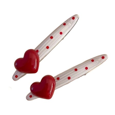 Chics Polkas Dot Heart Hiusklipsi Kestävä Metallirakenne Helppokäyttöinen Hiusasuste Monipuolisiin Tyyleihin