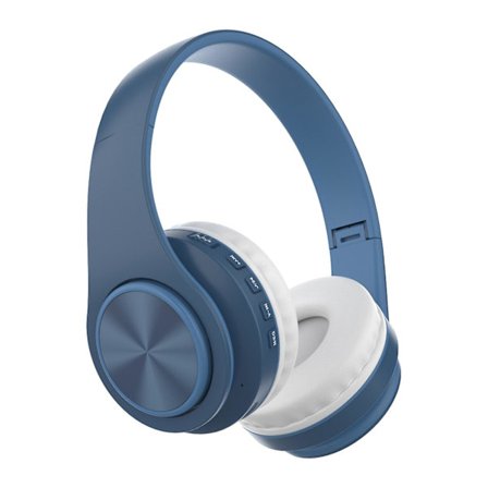 Bluetooth-headset med mikrofon Trådlöst headset med mikrofon Bluetooth 5.0-headset 10 timmars arbetstid Brusreducerande Bluetooth-headset (Blå)