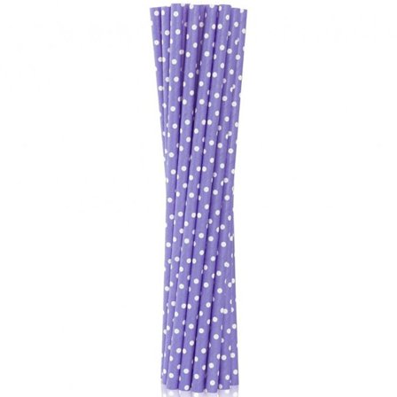 Sugrör Lila & Vit 12-pack