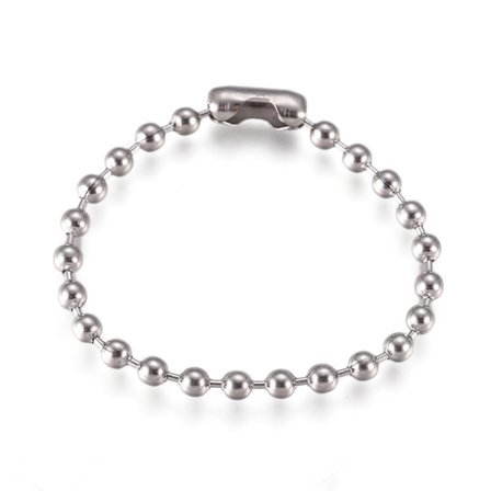 5st Kulkedja med lås - Rostfritt stål 304