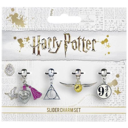 Harry Potter Silver Plated Charms (Set med 4) One Size Silver
