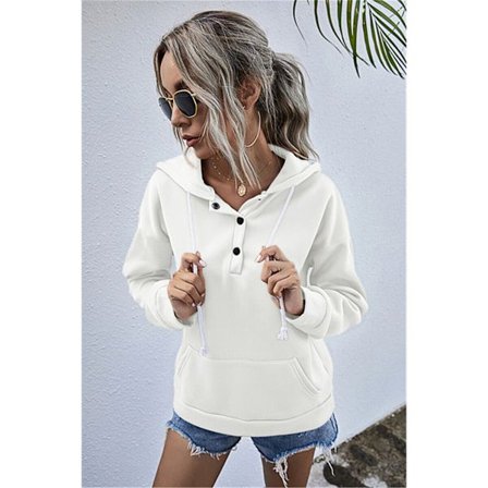 Hettegenser med rynkede ermer for kvinner H