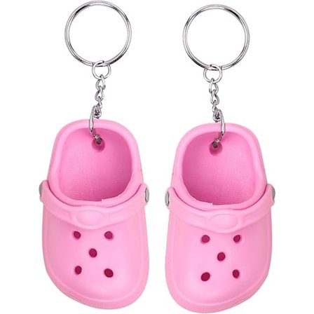 2 st Mini Sko Nyckelring för Nycklar Sko Nyckelring Vit Rosa Bil Nyckelring Tillbehör Väska Nyckelring Roliga Nyckelringar Vän Flickor Roliga Sko 