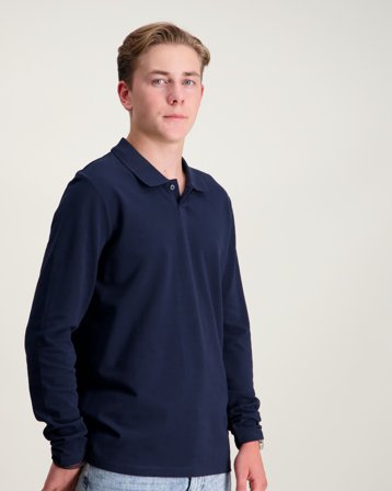 LMTD NLMHANNES LS PIQUE R POLO Blauw Polo-/rugbyshirts Jongens - Kids Brand Store