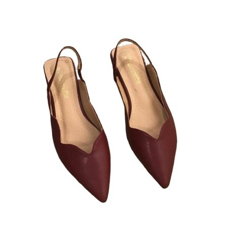 Naisen yksinkertainen tyyli kävelytossut Slip On Yksivärinen sandaali Sopii kävelyyn Viininpunainen 35