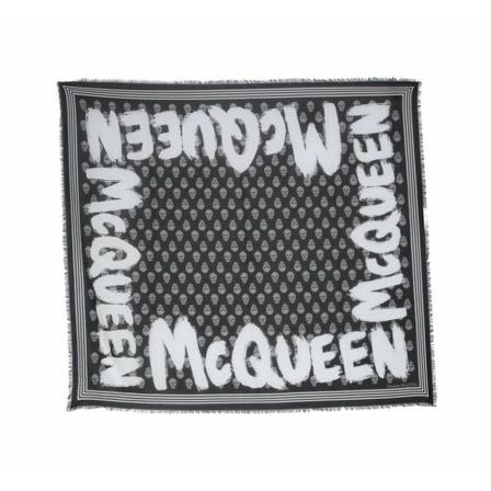 Alexander McQueen Halstørklæde 6817543418Q1078 Sort, Dame Tørklæder, Størrelse: ONE Size