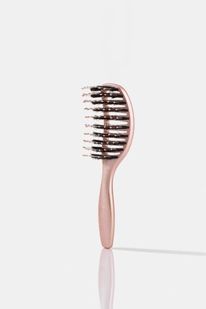 Yuaia Haircare Mini Curvy Brush Shiny Rose, Hår, Børster & Accessories, Hårbørster