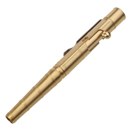 Handgjord mässingsgelpenna Retro bambu nod bulttyp Penna Militär bultpenna Slätskrivande gelbläckpennor Metallic Edc Penna