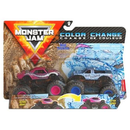 Monster Jam 2-pack Color Change Blue Thunder & Full Charge Multifärg