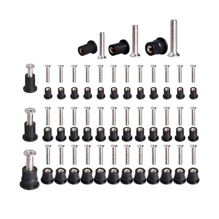 36 Par /m5/m6 Neopren Well Nuts med Rustfrit Stål Skrue Gummibøsninger Kajak Messing Kobber Bo