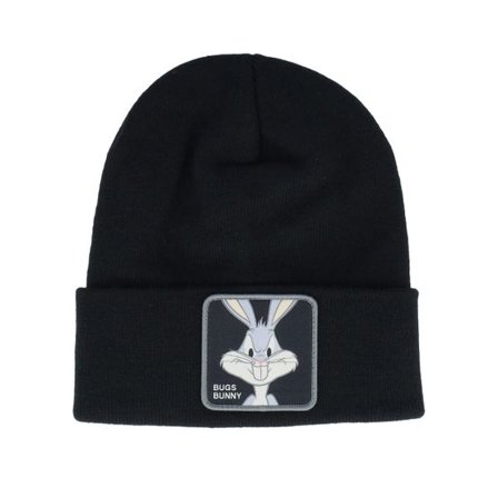 Capslab - Svart cuff Beanie - Looney Tunes Bugs Bunny Black Cuff @ Hatstore