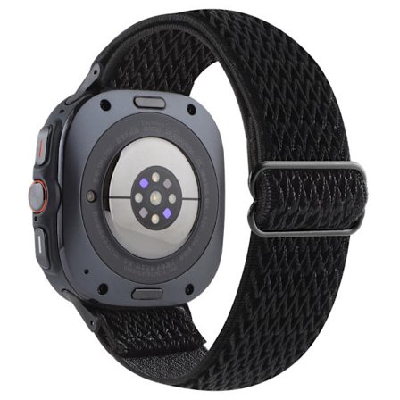 Vävd Nylonarmband Samsung Galaxy Watch Ultra 47mm Svart