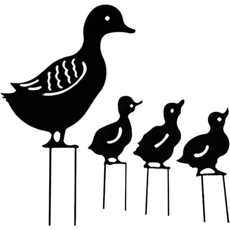 4 stk Metall And Dekor Trädgårdsstatuer, Håndlagde Hagedekorasjoner Gressdekorasjoner