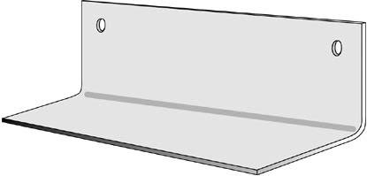 Skånebeslag 2212002 Baderomshylle hvit 120 x 300 mm, Baderom