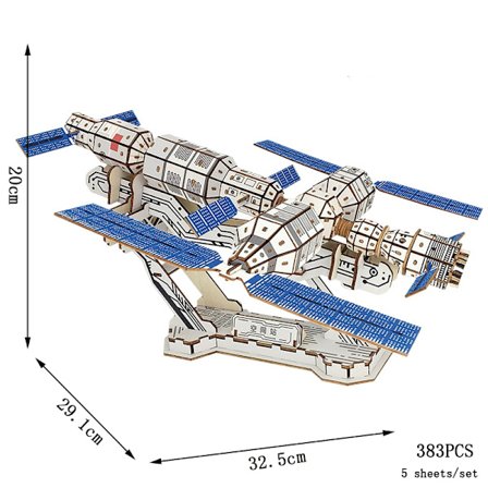 Retrobuss husbil i europeisk stil 3D träbilspussel DIY-segelfartyg Flygplan Byggnadshusmodell Sticksågsleksaker för barn