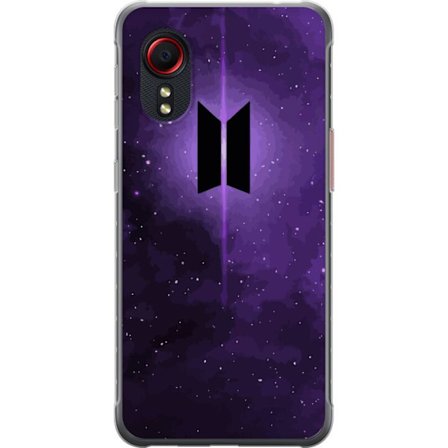 Kompatibelt Mobilskal till Samsung Samsung Galaxy Xcover 5 BTS-logga lila galax kpop armé affisch rymden stjärnhimmel koreansk musik band symbol iko
