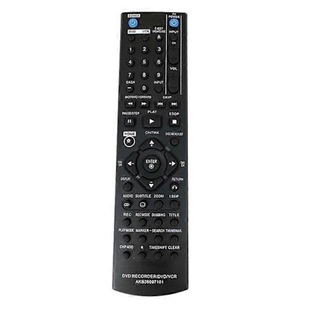 Fjernbetjening til LG DVD-afspiller Controller Erstatning AKB36097101 RC397H-M