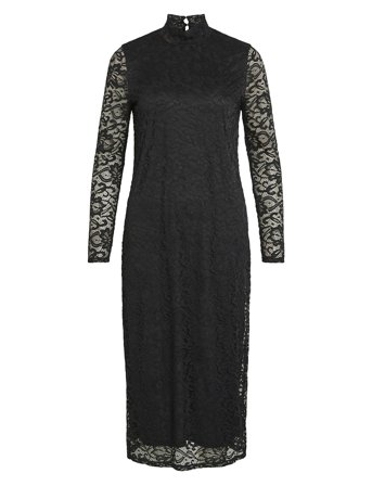 Vila | Vidida L/S High Neck Midi Lace Dress/Ka | L
