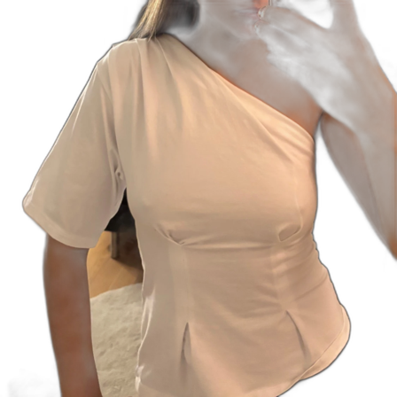 Vit oneshoulder topp från Nelly