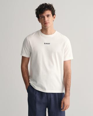 GANT - T-skjorte med GANT-logo på brystet - Herre - L