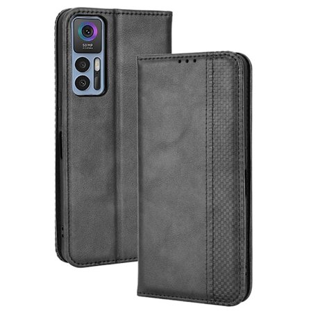 Bofink Vintage TCL 30 5G / TCL 30 / TCL 30 Plus nahkakotelo - Musta