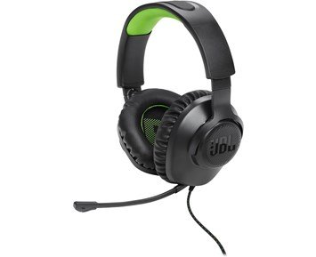 JBL-Quantum 100 Xbox Wired Over-ear Headset Black and Green-Komfortabelt gamingheadset med avtakbar bommikrofon-Gaming-Kablede headset
