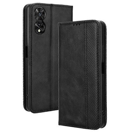 Kompatibel med TCL 505 T509K T5094 Deksel Retro Lær Magnetisk Lukking Flip Telefon Deksel - WELLNGS