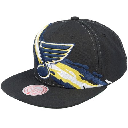 Mitchell & Ness - NHL Svart snapback Keps - St. Louis Blues Vintage Paintbrush Black Snapback @ Hatstore