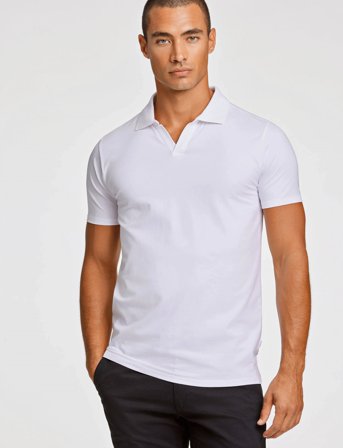 Lindbergh Stretch Polo Shirt S/S - White - S