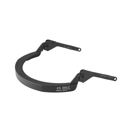 Hellberg 20901-001 Visirholder til hjelme med ret kant, Hovedværn