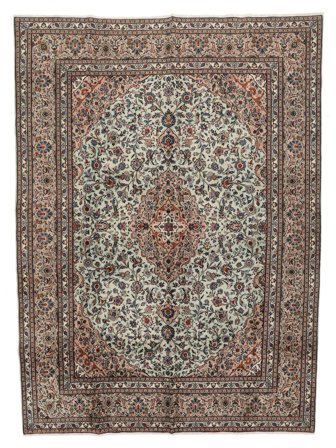 Hand Knotted Persian Keshan Rug 290X395 Brown/Black