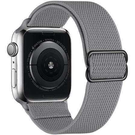 iWatch 7 Ny Elastisk Nylon Justerbar Fleksibel Vevd Apple-Rem Grå 38mm40mm41mm grey