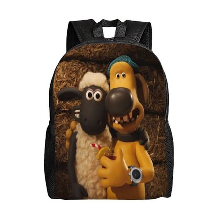 w941 Fåret Shaun Rygsæk til Rejser og Udendørsbrug, Holdbar Rygsæk med Fuldstændigt Tryk, Stor Kapacitet Taske til Daglig Brug j941_jar