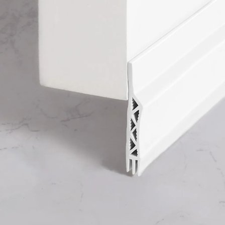 Dørforsegling trækstopper til døre, selvklæbende dørlister gulv, lydisolering varm og kold blokering, 100 x 5 cm (hvid)