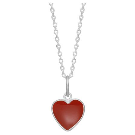 Frk. Lisberg Aya necklace red silver Rød, Dame Halskæder