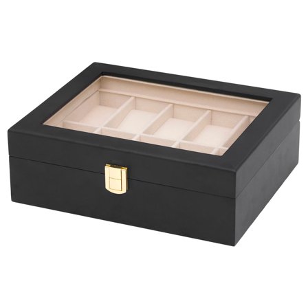 Sort Trææske til 10 Ure til mænd - Urkasser