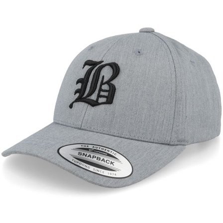 Kiddo Cap - Grå adjustable Keps - Kids B Letter 3d Heather Grey Adjustable @ Hatstore