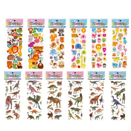 12st Ark Stickers Klistermärken - Djurmotiv - Animal/dinosaurier Multifärg