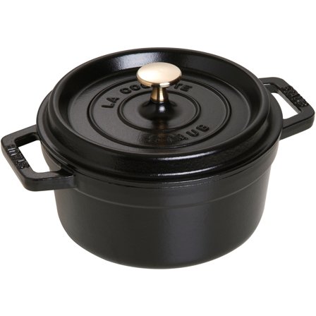 Staub Rund Gryta Svart 20 cm 2,2 l | Matlagning > Kokkärl & Stekpannor > Sauteuser | Bagaren och Kocken